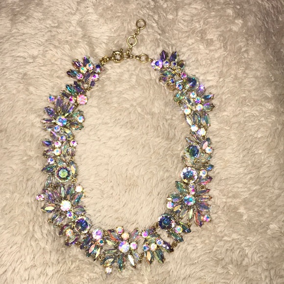 J. Crew Jewelry - J Crew Iridescent Crystal Cluster Necklace